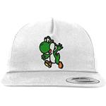 Weiße Motiv Super Mario Yoshi Snapback-Caps für Herren Einheitsgröße 