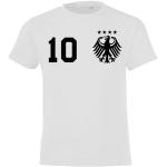 Weiße Motiv Casual Kurzärmelige FC Bayern Rundhals-Ausschnitt Kinder T-Shirts aus Baumwolle Größe 128 