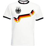 Weiße Casual Kurzärmelige Deutschland Rundhals-Ausschnitt Deutschland T-Shirts aus Baumwolle für Herren Größe 3 XL 