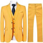 Gelbe Businesskleidung mit Reißverschluss für Herren Größe XL 3-teilig 