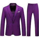 Violette Hochzeitsanzüge mit Reißverschluss für Herren Größe XL 3-teilig zur Hochzeit 