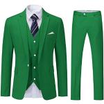 Reduzierte Grüne Hochzeitsanzüge mit Reißverschluss für Herren Größe XL 3-teilig 