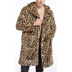 Yowablo Mantel Kragen Übermantel Männer Leopard Wi