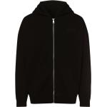 Reduzierte Schwarze Unifarbene Streetwear Zip Hoodies & Sweatjacken mit Kapuze für Herren Größe S 