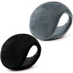 Schwarze Ohrenschützer & Ohrenwärmer aus Kunstfell für Damen Einheitsgröße für den für den Winter 