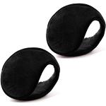 Schwarze Ohrenschützer & Ohrenwärmer aus Fleece für Damen Größe L für den für den Winter 