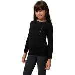 Schwarze Langärmelige Ysabel Mora langarm Unterhemden für Kinder aus Polyester für Mädchen für den für den Winter 