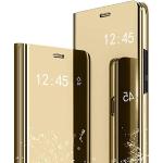 Goldene Moto G9 Plus Hüllen Art: Flip Cases mit Bildern aus Polycarbonat mit Spiegel 
