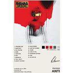 YTGMO Rihanna-Poster, Anti-Musik-Album-Cover, signiert, limitierte Poster, Leinwand, Poster, Schlafzimmer, Dekoration, Sport, Landschaft, Büro, Raumdekoration, Geschenkrahmen: 30 x 45 cm