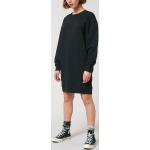 Schwarze Oversize Bio Nachhaltige Sweatkleider aus Baumwolle für Damen Größe XXL 