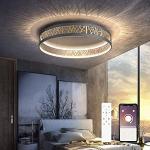 Reduzierte Schwarze Moderne Runde Dimmbare LED Deckenleuchten smart home 