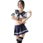 Marineblaue Gestreifte Sexy Kostüme für Damen Größe XXL 