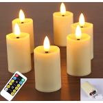 Reduzierte Elfenbeinfarbene LED Kerzen mit Fernbedienung 