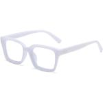 Reduzierte Weiße Quadratische Brillenfassungen für Damen 