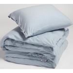 Blaue Yumeko Bio Nachhaltige Bettwäsche Sets & Bettwäsche Garnituren mit Knopf aus Jersey 155x220 