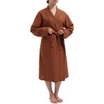 Braune Yumeko Maxi Nachhaltige Bademäntel lang für Damen Größe L für den für den Sommer 