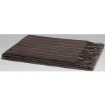 Braune Gestreifte Yumeko Bio Nachhaltige Kaschmirdecken aus Wolle 130x190 