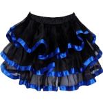 Mitternachtsblaue Burlesque Mini Festliche Röcke mit Rüschen aus Tüll für Damen Größe XXL 