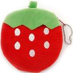 Yummy Erdbeere rot/grün Stoff Münzfach/Tasche Charme für Kinder – 10 cm Breite