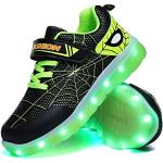 Schwarze LED Schuhe & Blink Schuhe mit Klettverschluss für Kinder Größe 29 
