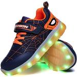 Himmelblaue LED Schuhe & Blink Schuhe mit Knopf für Kinder Größe 35 