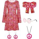Reduzierte Rosa Abba Hippie-Kostüme & 60er Jahre Kostüme für Damen 