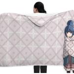 Decken mit Kapuze mit Anime-Motiv aus Fleece Handwäsche 130x150 
