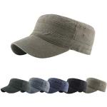 Reduzierte Khakifarbene Army-Caps mit Klettverschluss aus Baumwolle für Herren Einheitsgröße für den für den Sommer 