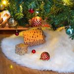 Reduzierte Weiße Weihnachtsbaumdecken aus Kunstfell Handwäsche 