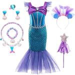Reduzierte Blaue Arielle die Meerjungfrau Maxi Meerjungfrau-Kostüme für Kinder Größe 140 