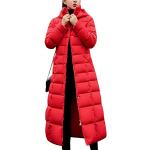 Reduzierte Rote Gesteppte Elegante Midi Damensteppmäntel aus Baumwolle enganliegend Größe S für den für den Winter 