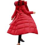 Rote Gesteppte Elegante Midi Damensteppmäntel aus Baumwolle enganliegend Größe M für den für den Winter 