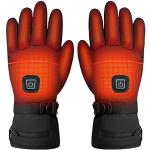 Reduzierte Rote Touchscreen-Handschuhe aus Flanell für Herren für den für den Winter 