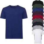 Schwarze Kurzärmelige Russell Athletic Bio Nachhaltige T-Shirts aus Jersey enganliegend für Herren Größe S 