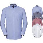 Langärmelige Russell Athletic Bio Nachhaltige Button Down Kragen Herrenlangarmhemden mit Knopf aus Baumwolle Größe XXL 