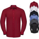 Rote Elegante Langärmelige Russell Athletic Herrenlangarmhemden aus Popeline Größe 4 XL 