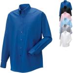 Marineblaue Langärmelige Russell Athletic Button Down Kragen Herrenlangarmhemden mit Knopf Größe 5 XL 