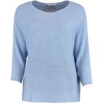 Blaue Zabaione Rundhals-Ausschnitt Rundhals-Pullover für Damen 
