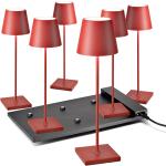 Rote Moderne Touch Lampen 6-teilig 