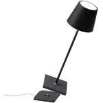 Schwarze Zafferano LED Tischleuchten & LED Tischlampen aus Polycarbonat wiederaufladbar 