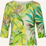 Grüne 3/4-ärmelige Zaida T-Shirts aus Baumwollmischung für Damen Größe L 