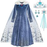Reduzierte Blaue Die Eiskönigin Elsa Prinzessin-Kostüme aus Pelz für Kinder Größe 134 