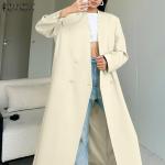 Dunkelgraue Unifarbene Elegante V-Ausschnitt Damenmäntel aus Polyester Größe 5 XL Große Größen für den für den Sommer 