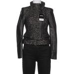 Reduzierte Schwarze Zara Lederblazer aus Leder für Damen Größe S 