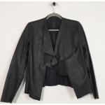 Schwarze Zara Kunstlederjacken aus Leder für Damen Größe S 
