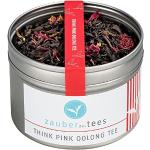 Zauber der Gewürze Think Pink Oolong Tee - blumiger Oolong Tee aus Himbeeren, Rosenblüten und Kornblüten, für warme und kalte Tage, Top-Qualität in wiederverschließbarer Aroma-Dose, 45 g