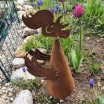 33 cm Hahn-Gartenfiguren aus Edelrost 