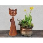 33 cm Katzenfiguren für den Garten aus Edelrost 