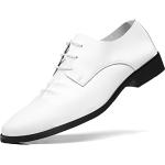 Weiße Business Hochzeitsschuhe & Oxford Schuhe mit Schnürsenkel aus Leder für Herren Größe 46 