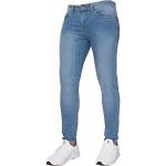 Blaue Super Skinny Stretch-Jeans aus Denim für Herren Weite 32 für Partys 